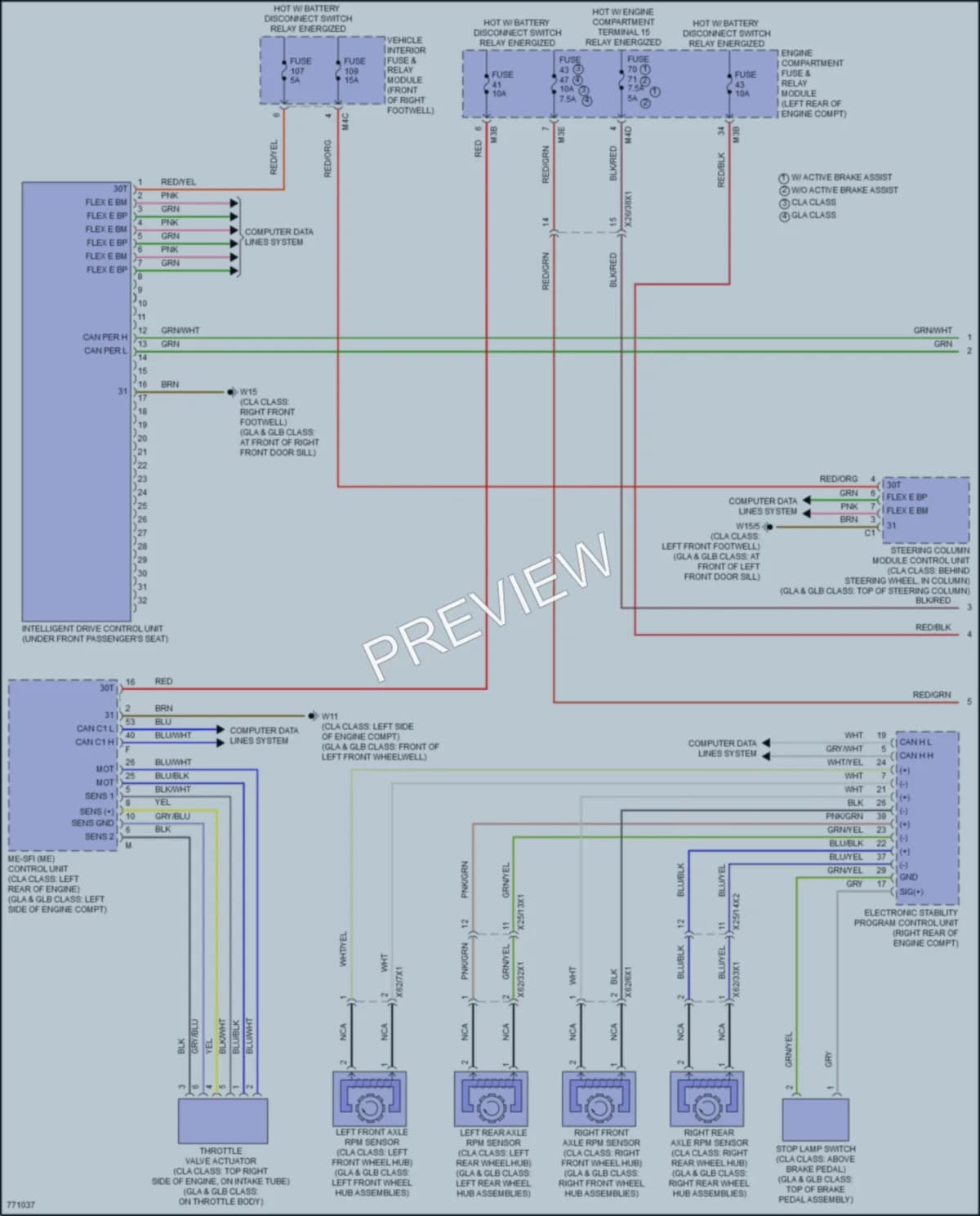2021 MercedesBenz GLA250 Cruise Control wiring diagram preview