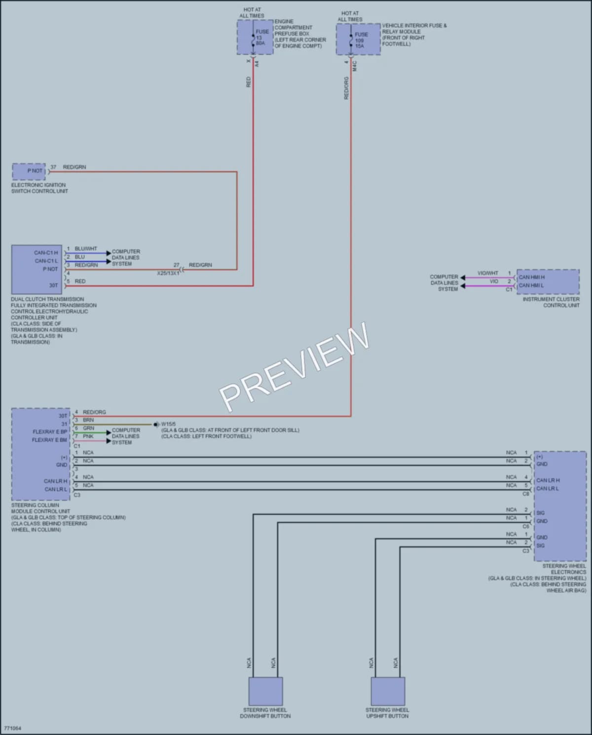 2021 MercedesBenz GLB250 Transmission wiring diagram preview