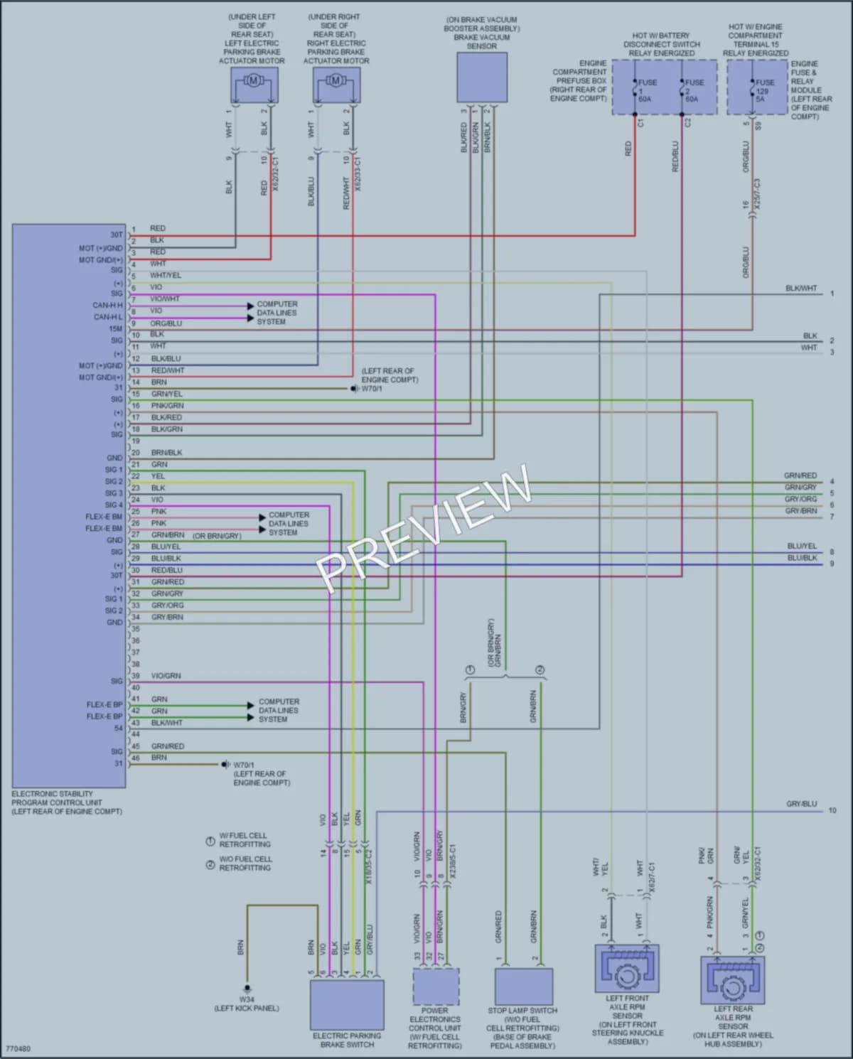 2021 MercedesBenz GLC300 Anti Lock Brakes wiring diagram preview
