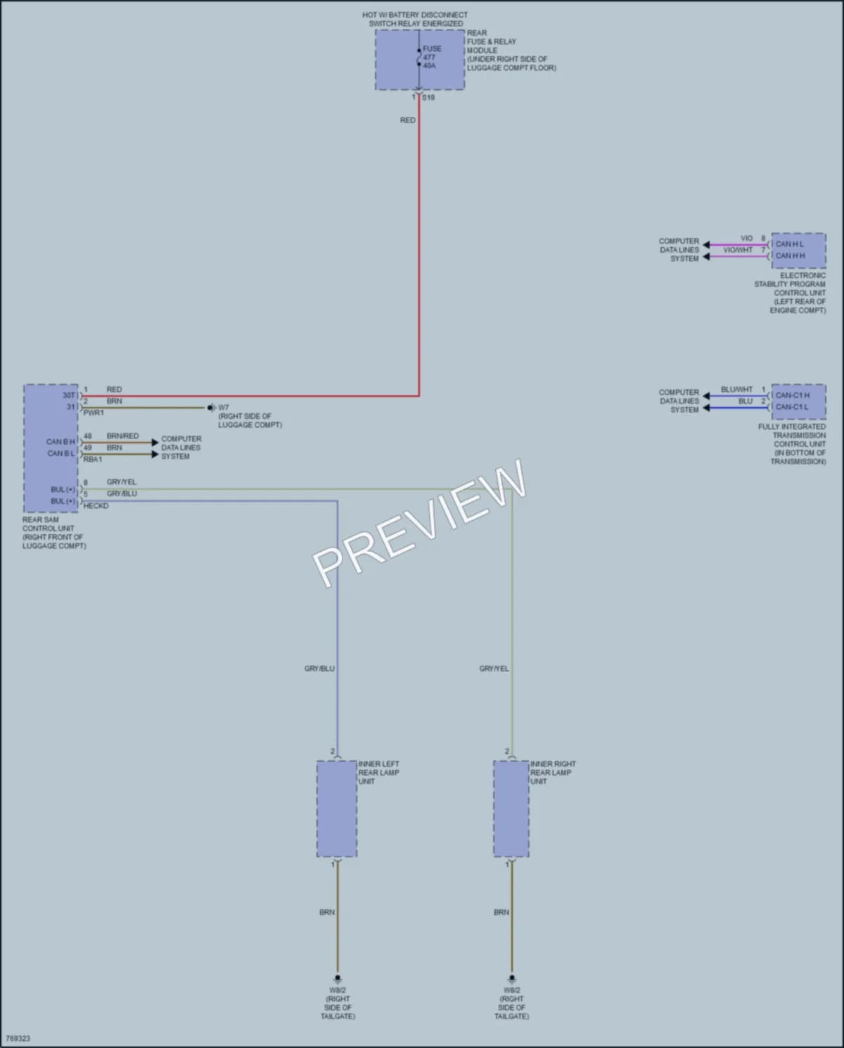 2021 MercedesBenz GLC300Coupe Exterior Lights wiring diagram preview