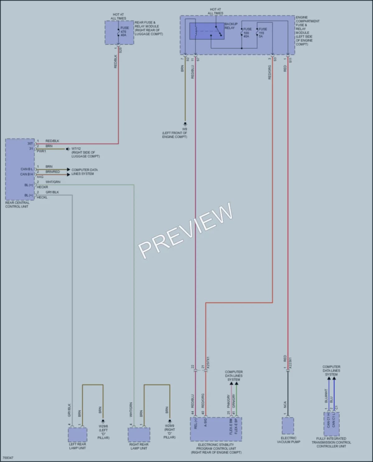 2021 MercedesBenz GLE350 Exterior Lights wiring diagram preview