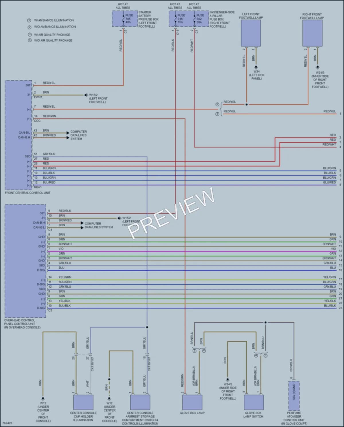 2021 MercedesBenz GLE350 Interior Lights wiring diagram preview