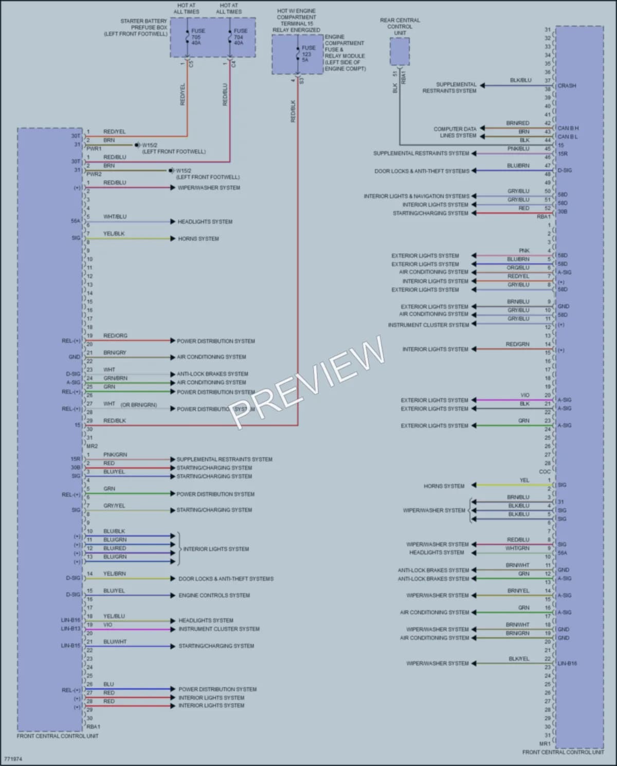 2021 MercedesBenz GLS580 Body Control Modules wiring diagram preview