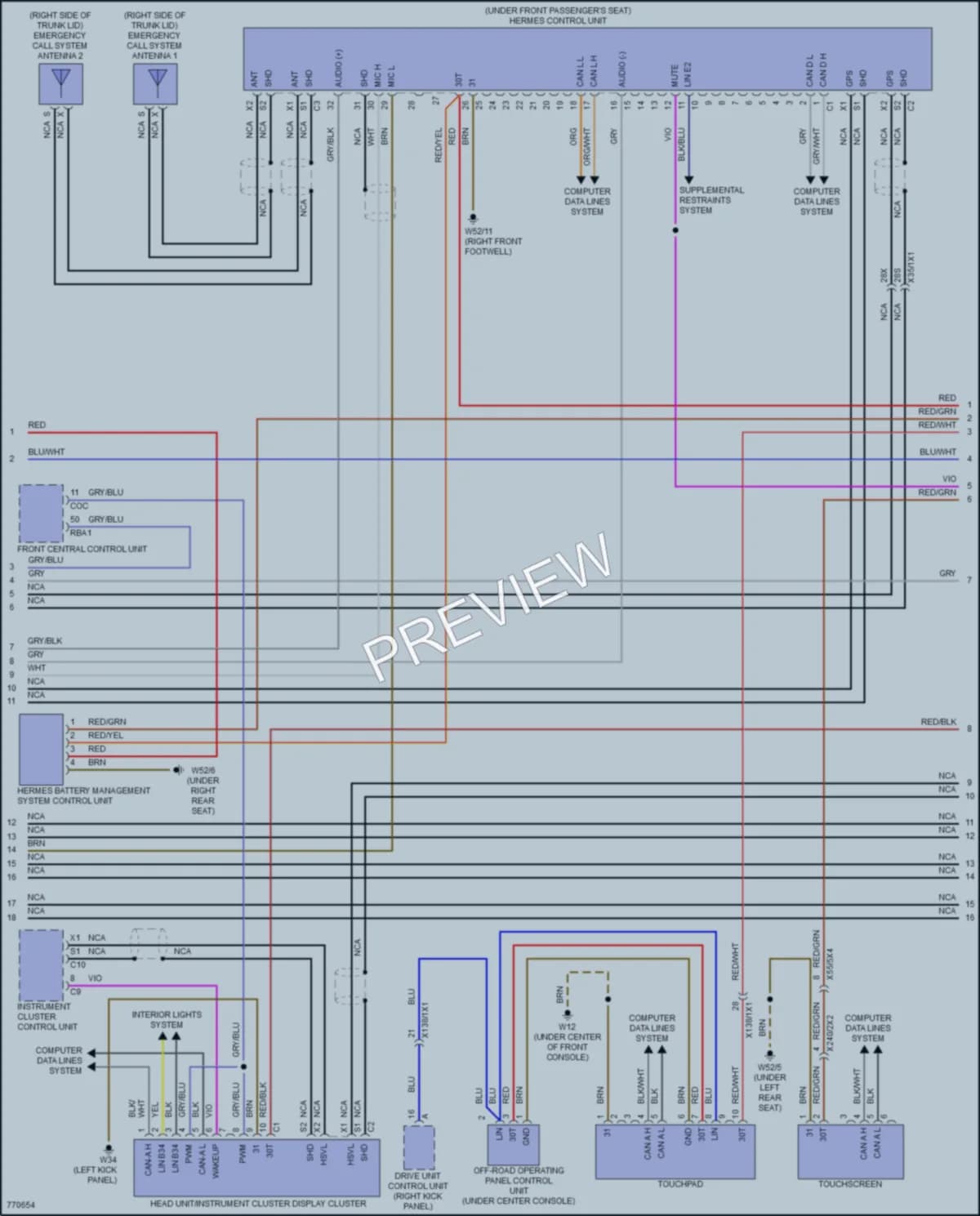 2021 MercedesBenz GLS580 Navigation wiring diagram preview