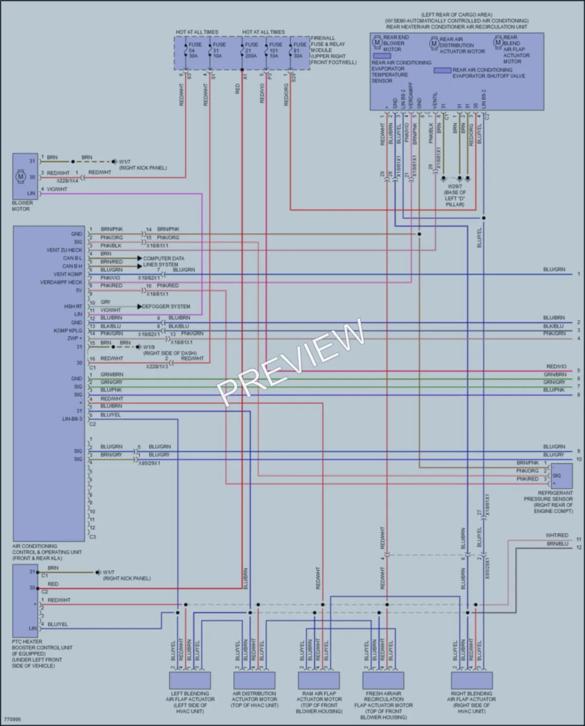 2021 MercedesBenz Metris Air Conditioning wiring diagram preview