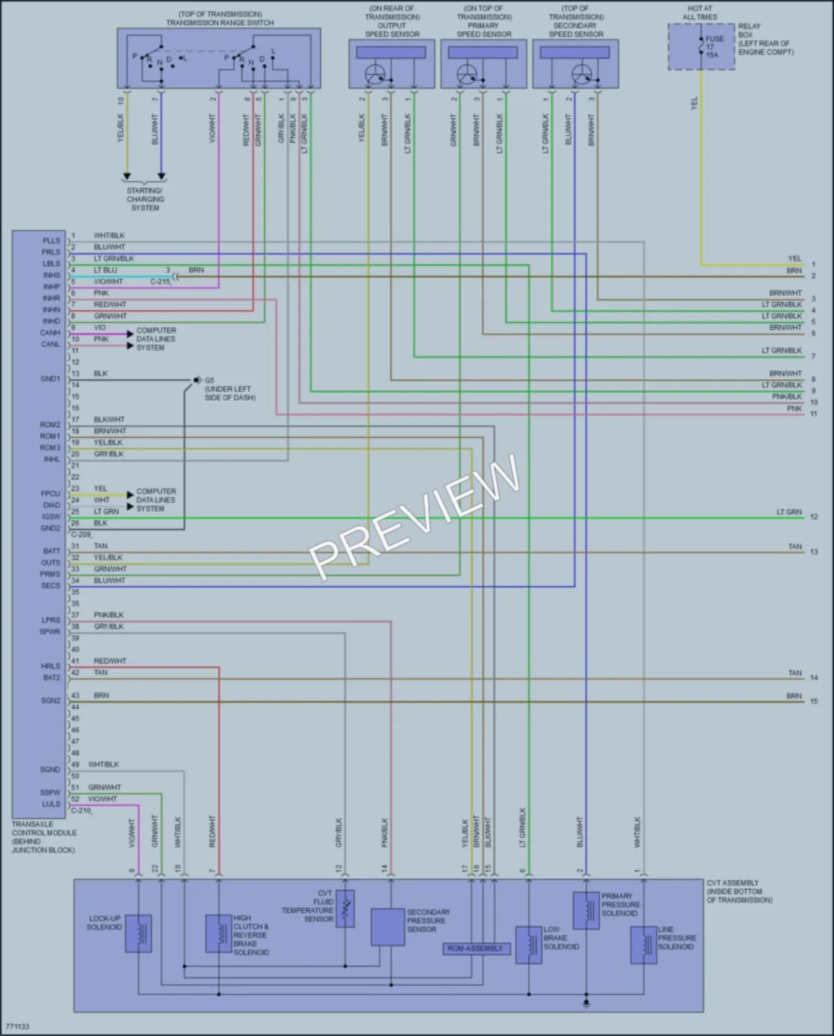 2021 Mitsubishi Mirage Transmission wiring diagram preview