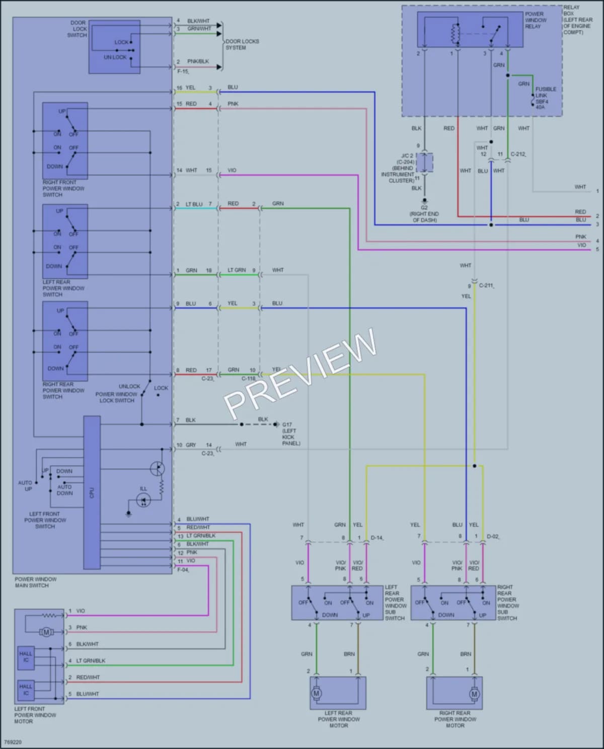 2021 Mitsubishi MirageG4 Power Windows wiring diagram preview