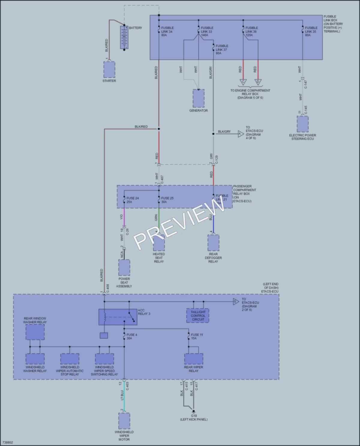 2021 Mitsubishi RVR Power Distribution wiring diagram preview