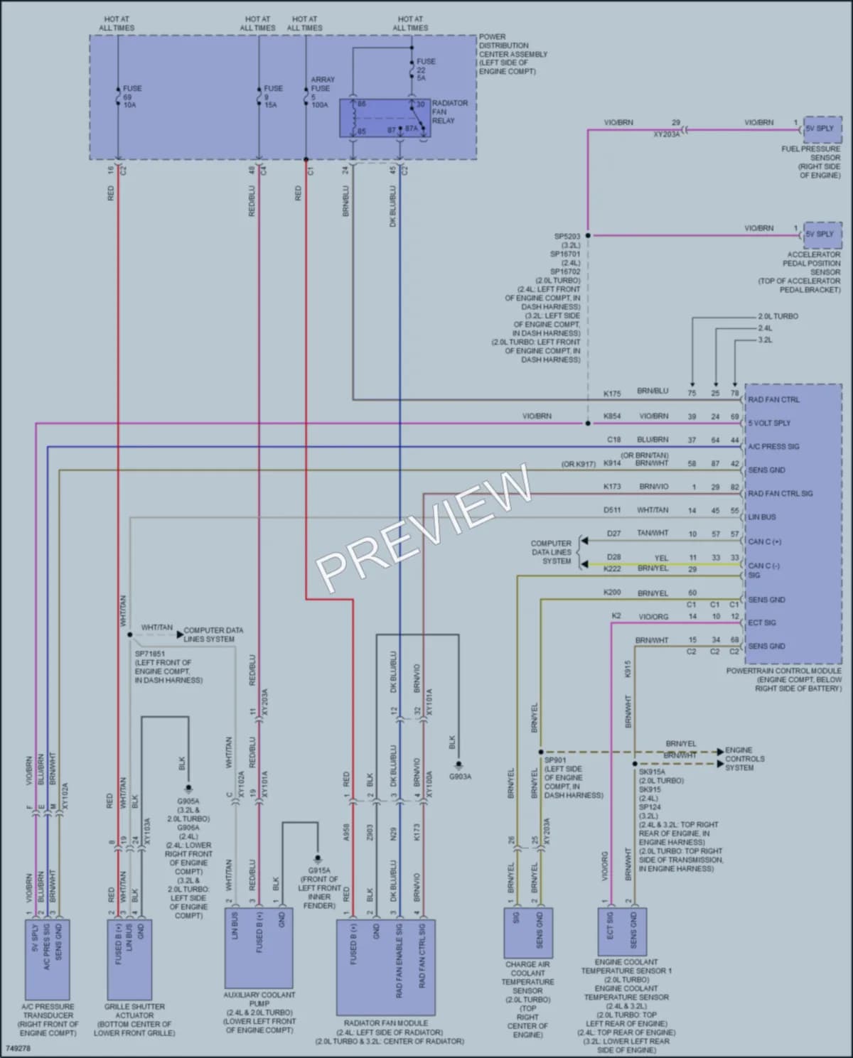 2021 Nissan Cherokee Cooling Fan wiring diagram preview