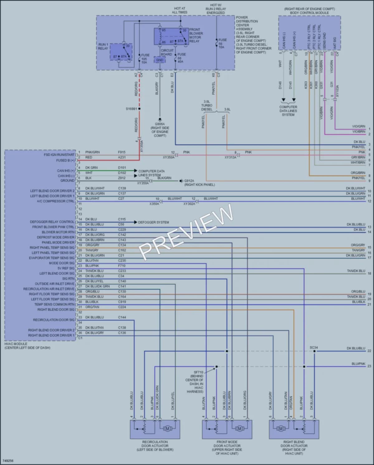 2021 Nissan Gladiator Air Conditioning wiring diagram preview