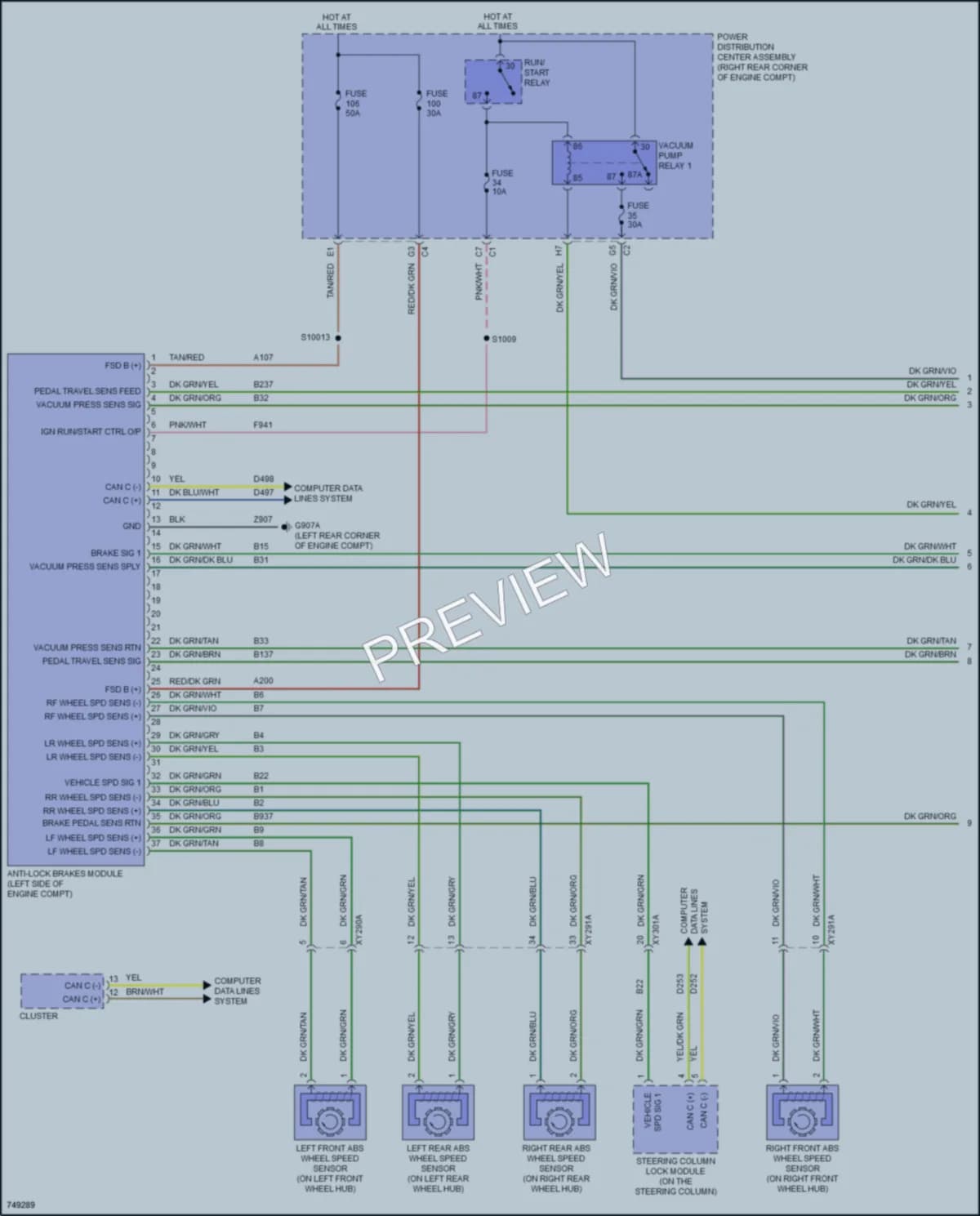 2021 Nissan Gladiator Anti Lock Brakes wiring diagram preview