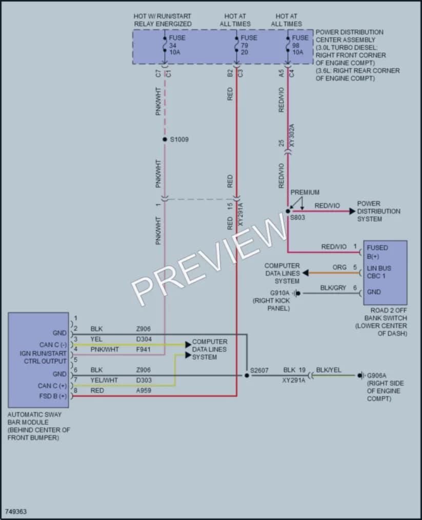 2021 Nissan Gladiator Electronic Suspension wiring diagram preview