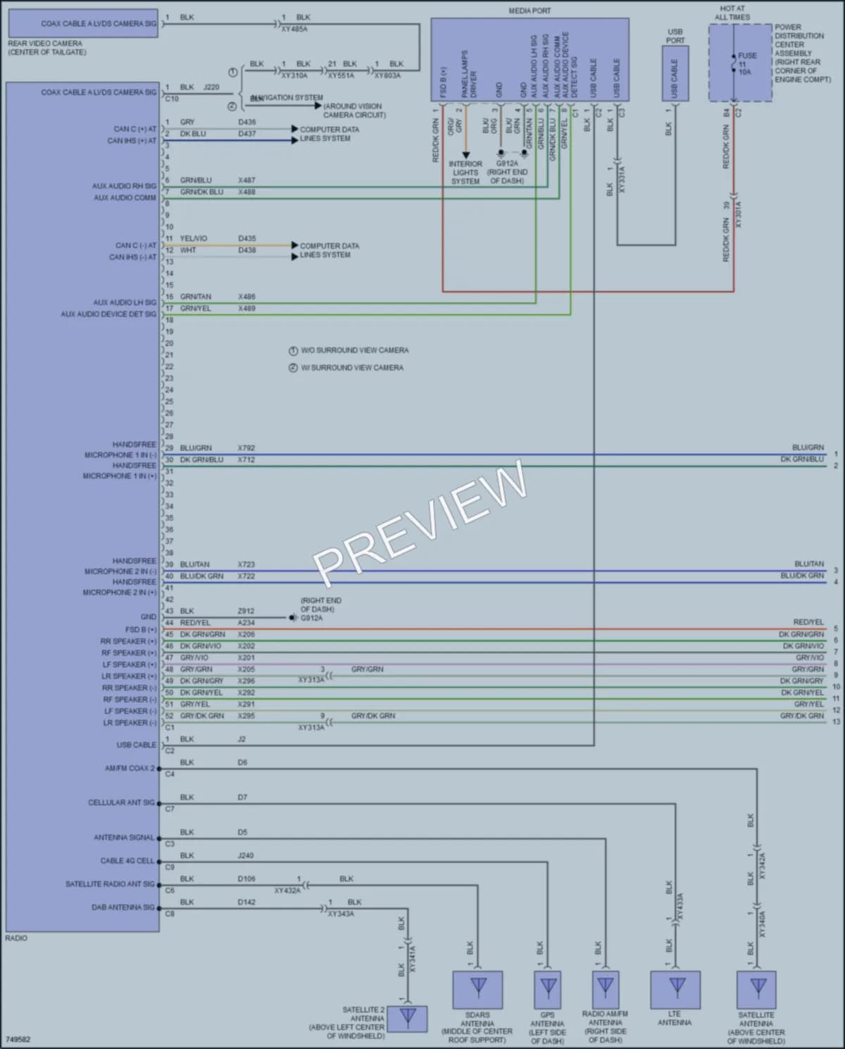 2021 Nissan Gladiator Radio wiring diagram preview