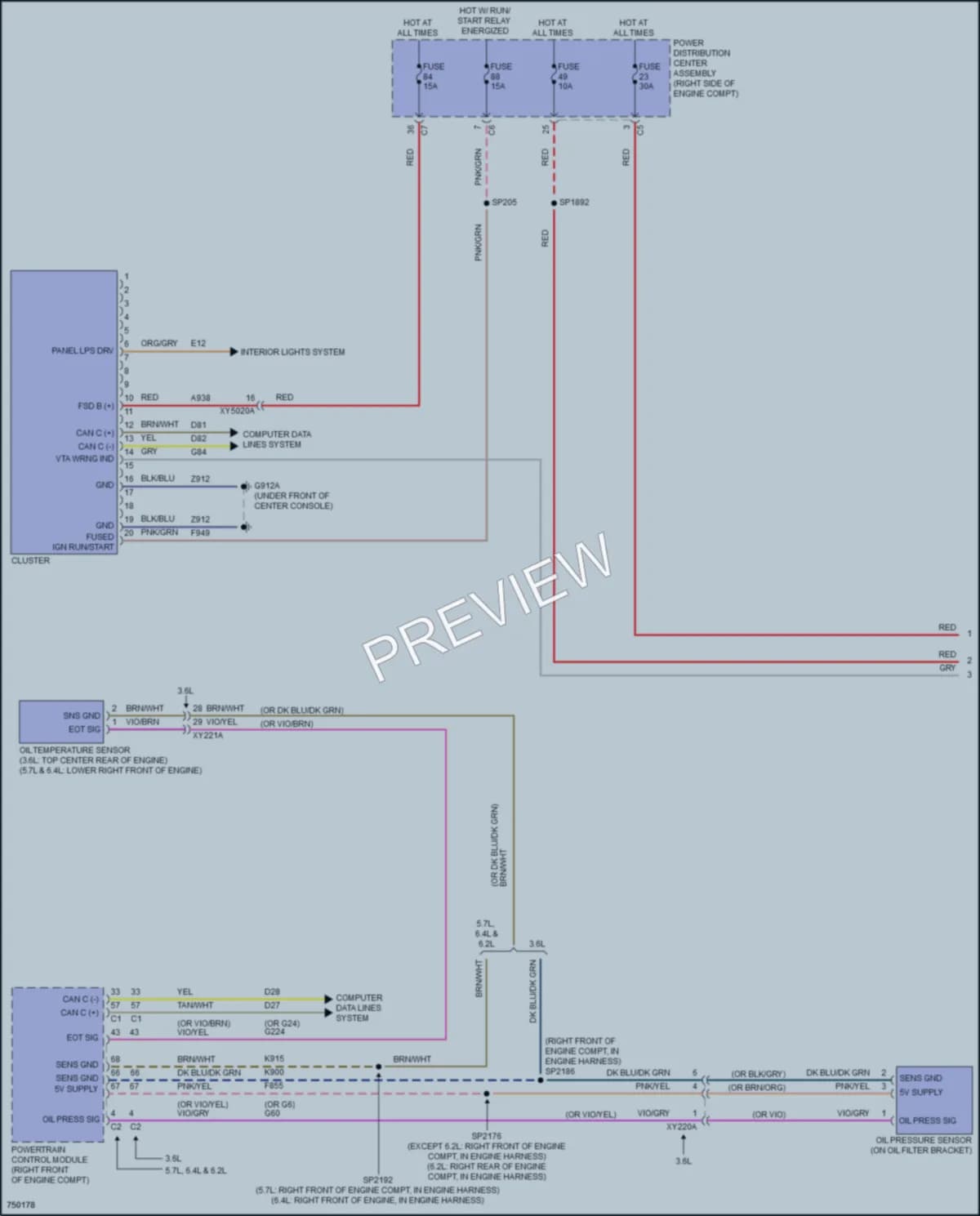 2021 Nissan GrandCherokee Instrument Cluster wiring diagram preview