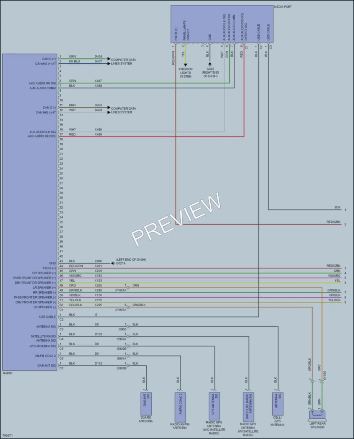 2021 Nissan Renegade Radio wiring diagram preview