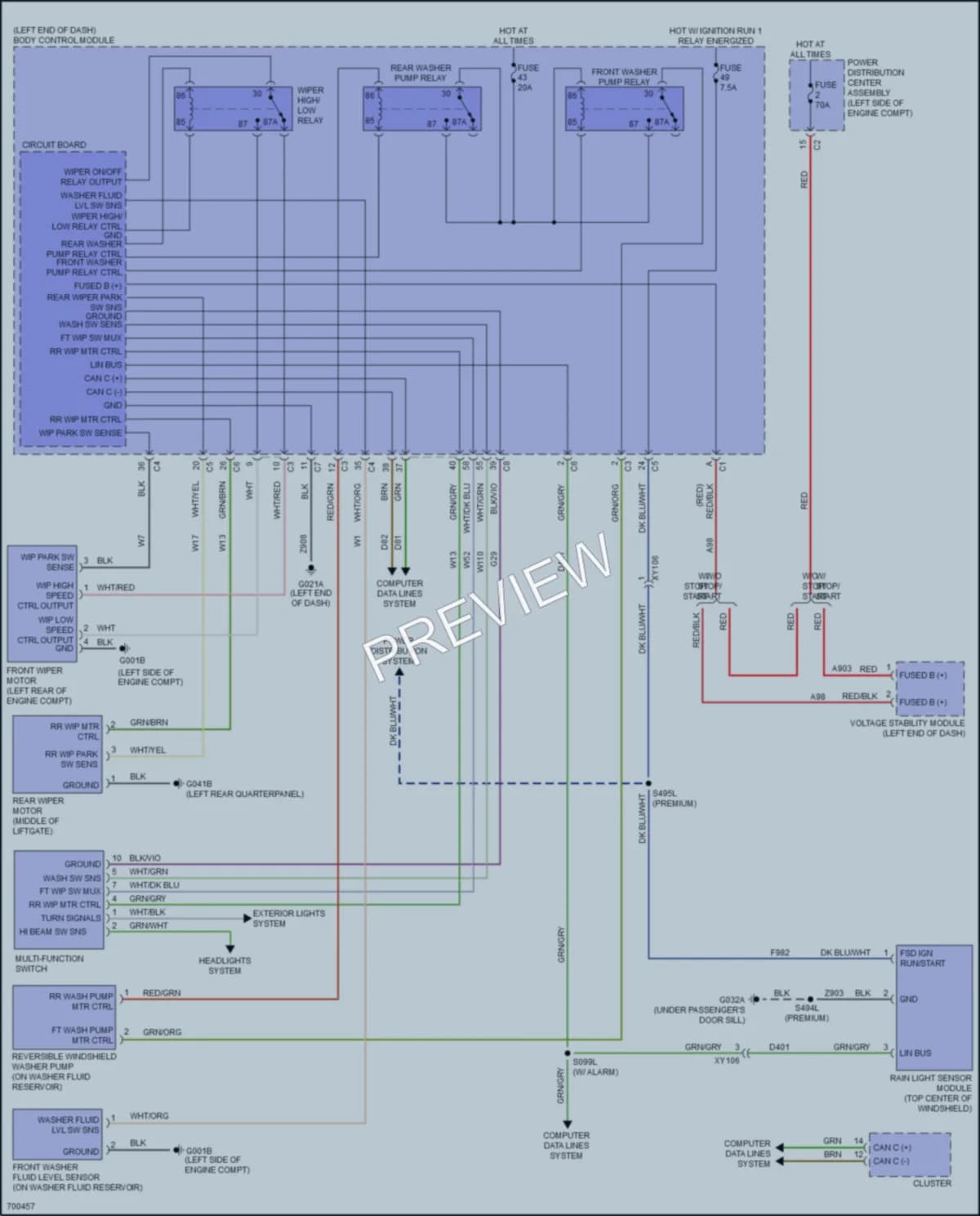 2021 Nissan Renegade Wiper Washer wiring diagram preview
