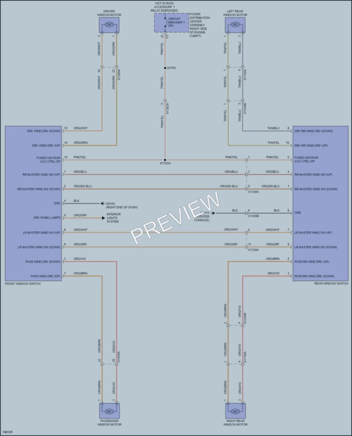 2021 Nissan Wrangler Power Windows wiring diagram preview