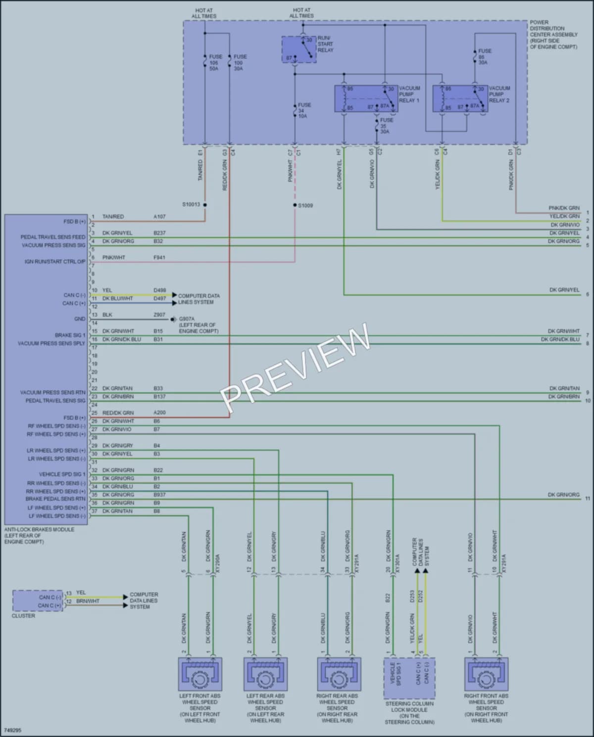 2021 Nissan WranglerUnlimited Anti Lock Brakes wiring diagram preview