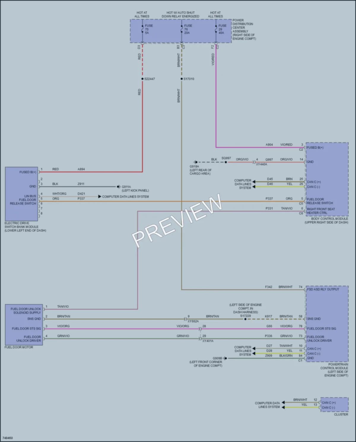2021 Nissan WranglerUnlimited Trunk Tailgate Fuel Door wiring diagram preview