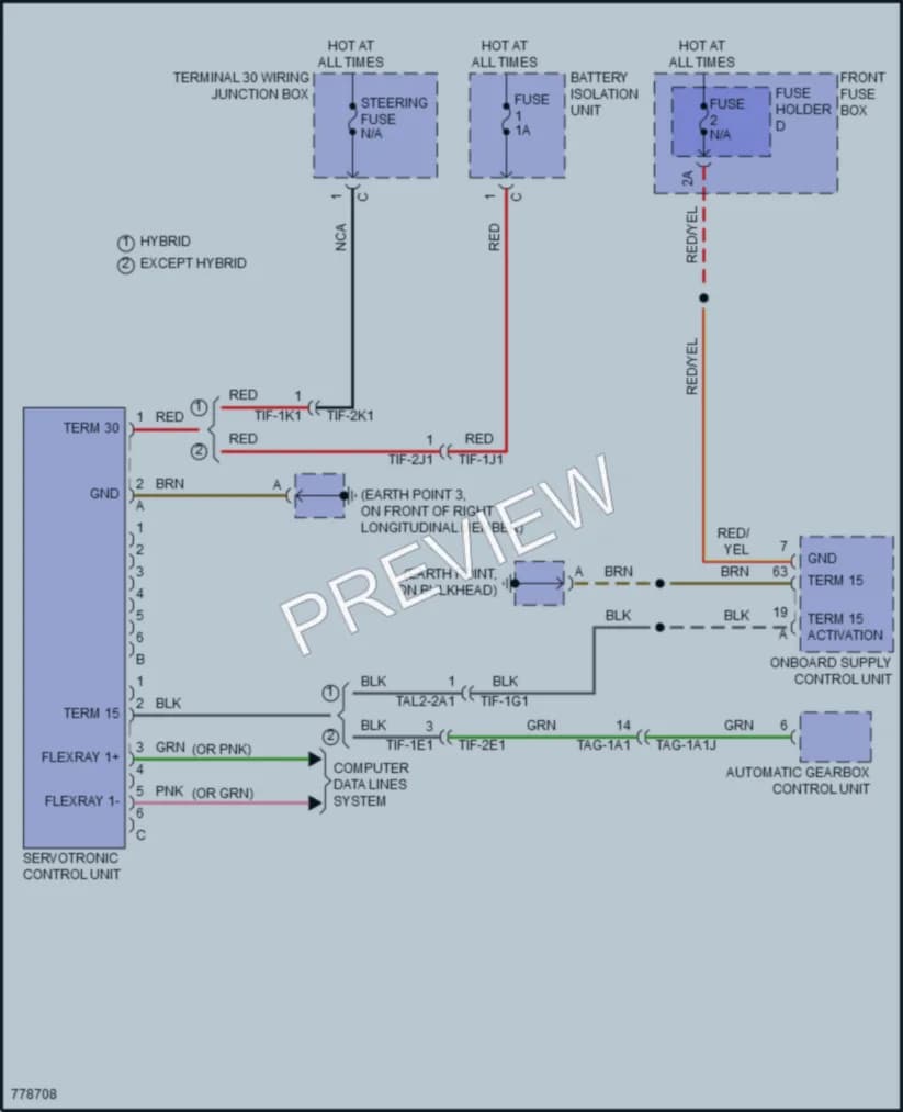 2021 Porsche CayenneCoupeHybrid Electronic Power Steering wiring diagram preview
