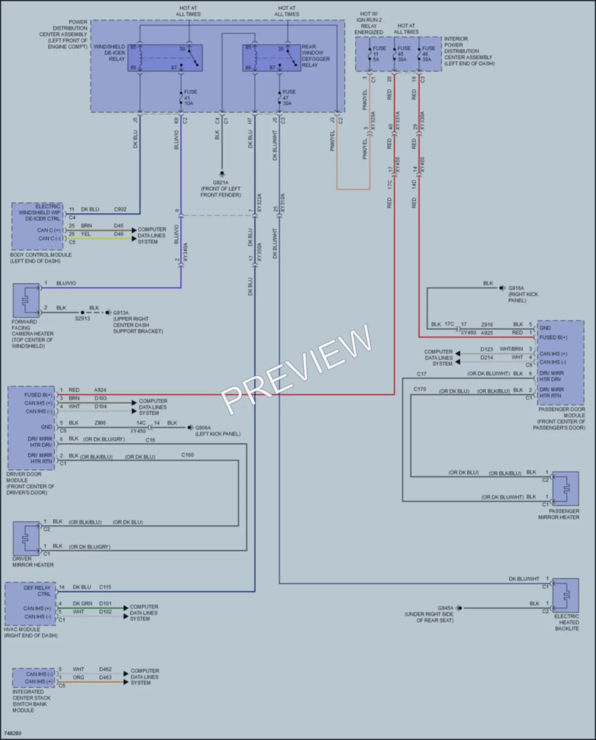 2021 Ram 1500 Defoggers wiring diagram preview
