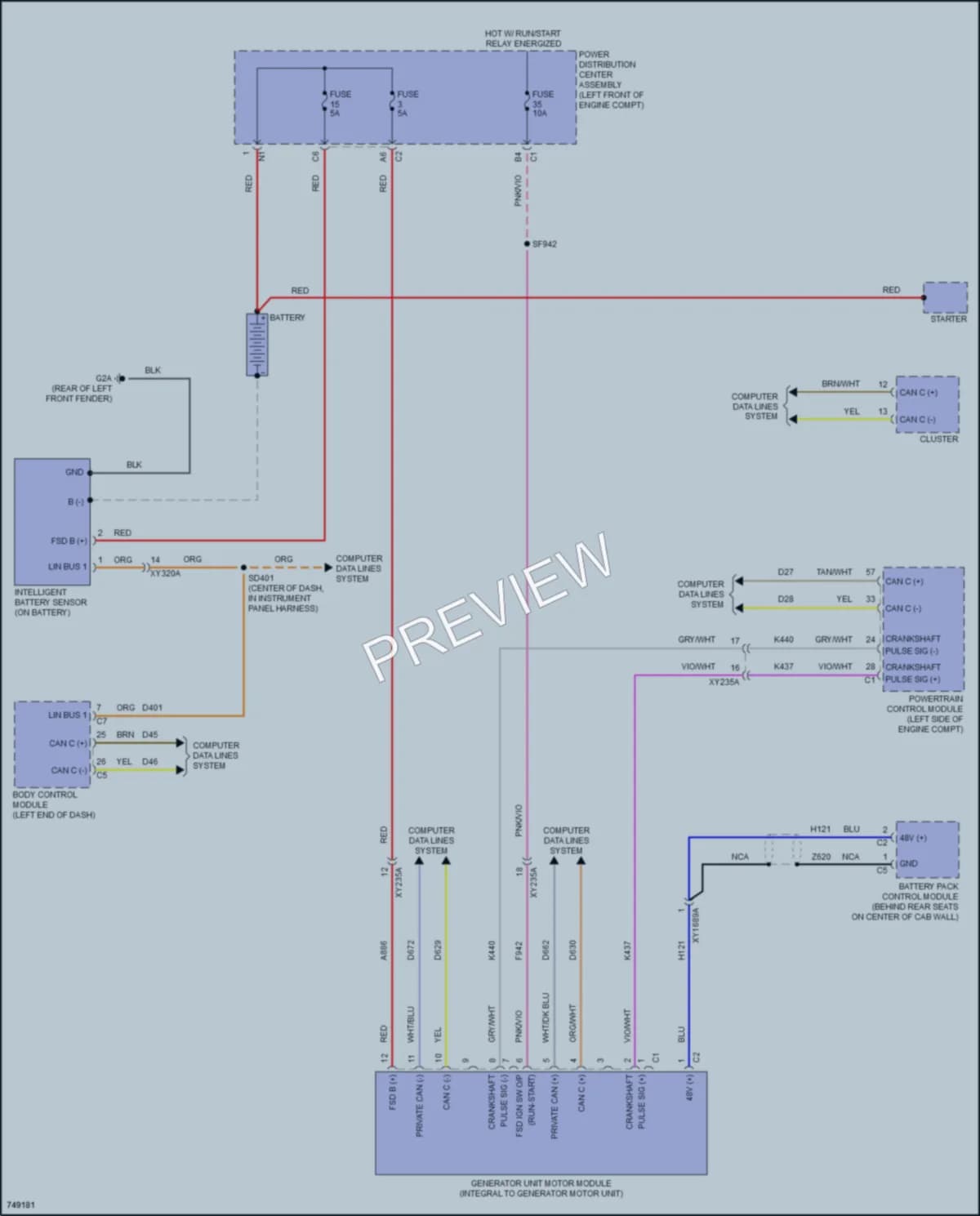 2021 Ram 1500 Starting Charging wiring diagram preview