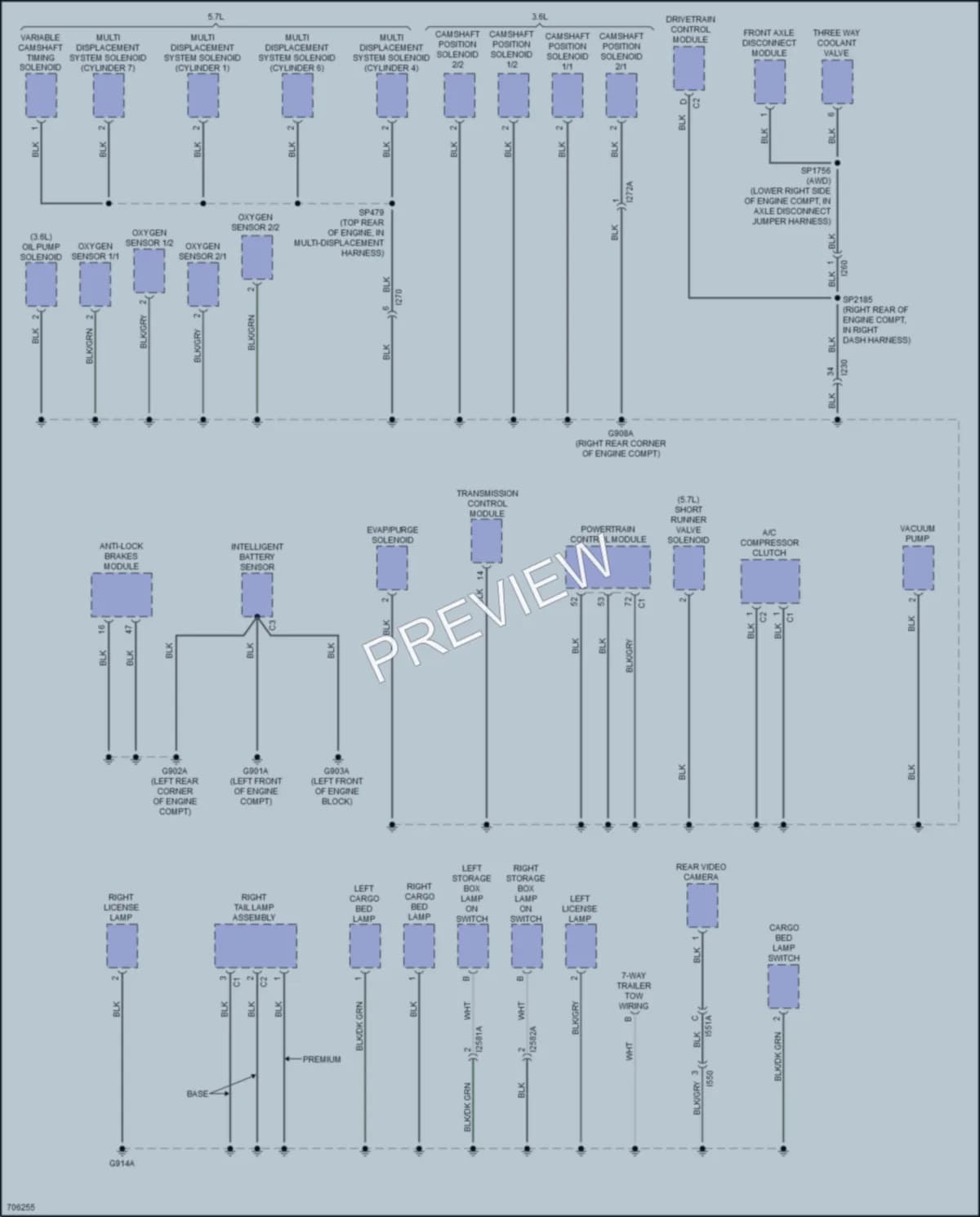 2021 Ram 1500Classic Ground Distribution wiring diagram preview