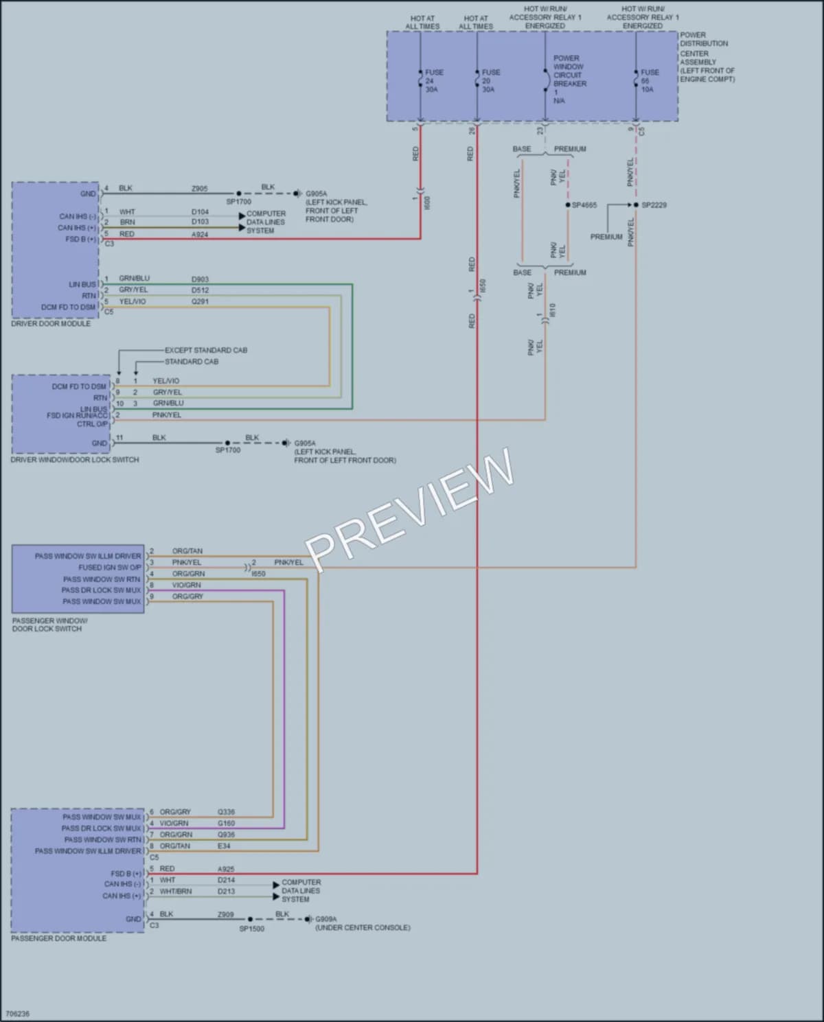 2021 Ram 1500Classic Power Door Locks wiring diagram preview