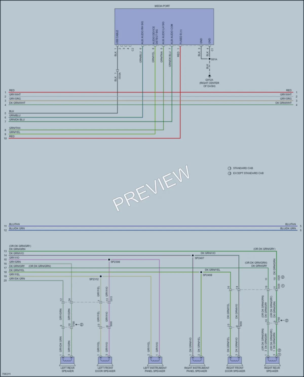 2021 Ram 1500Classic Radio wiring diagram preview