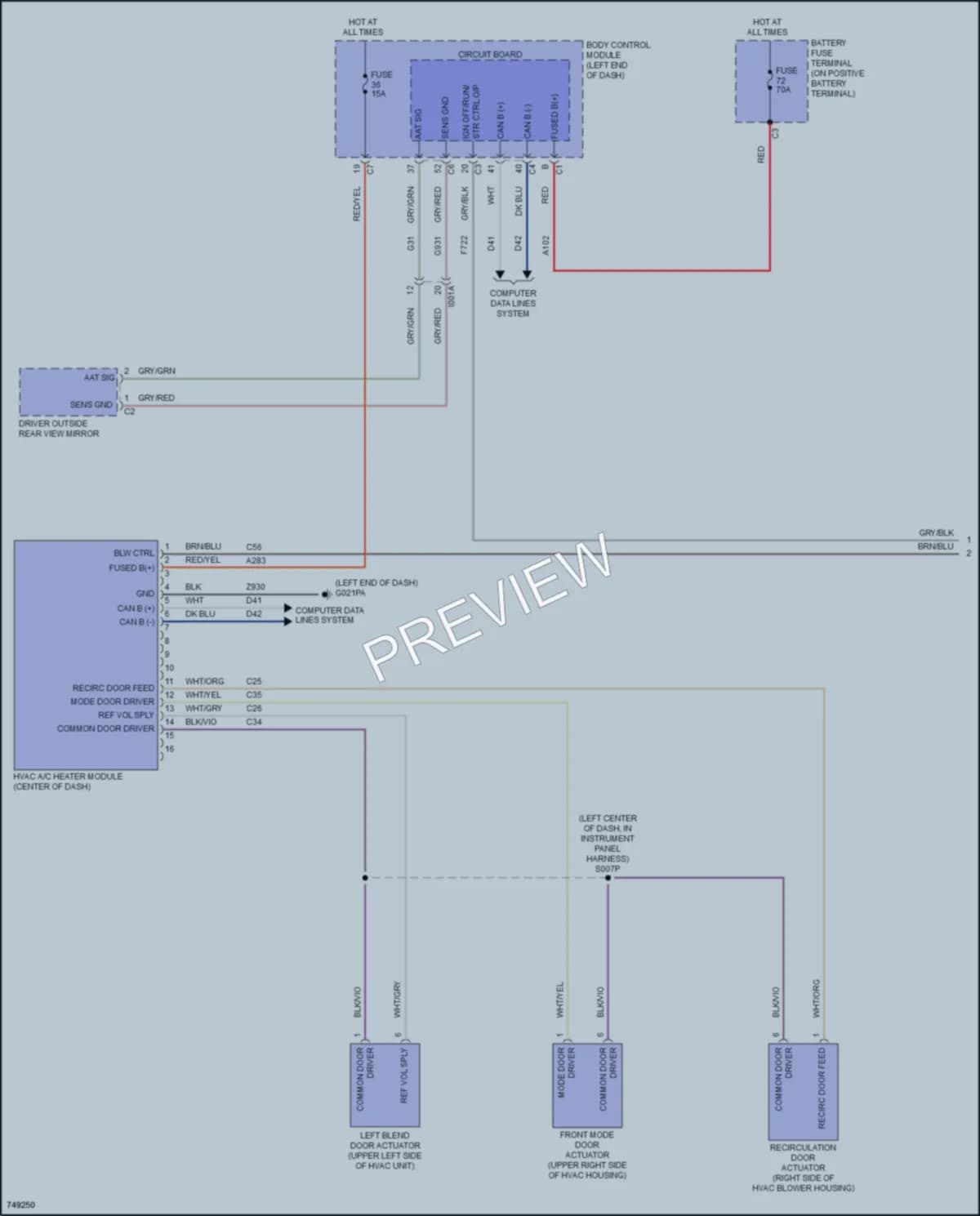 2021 Ram 1500ProMaster Air Conditioning wiring diagram preview