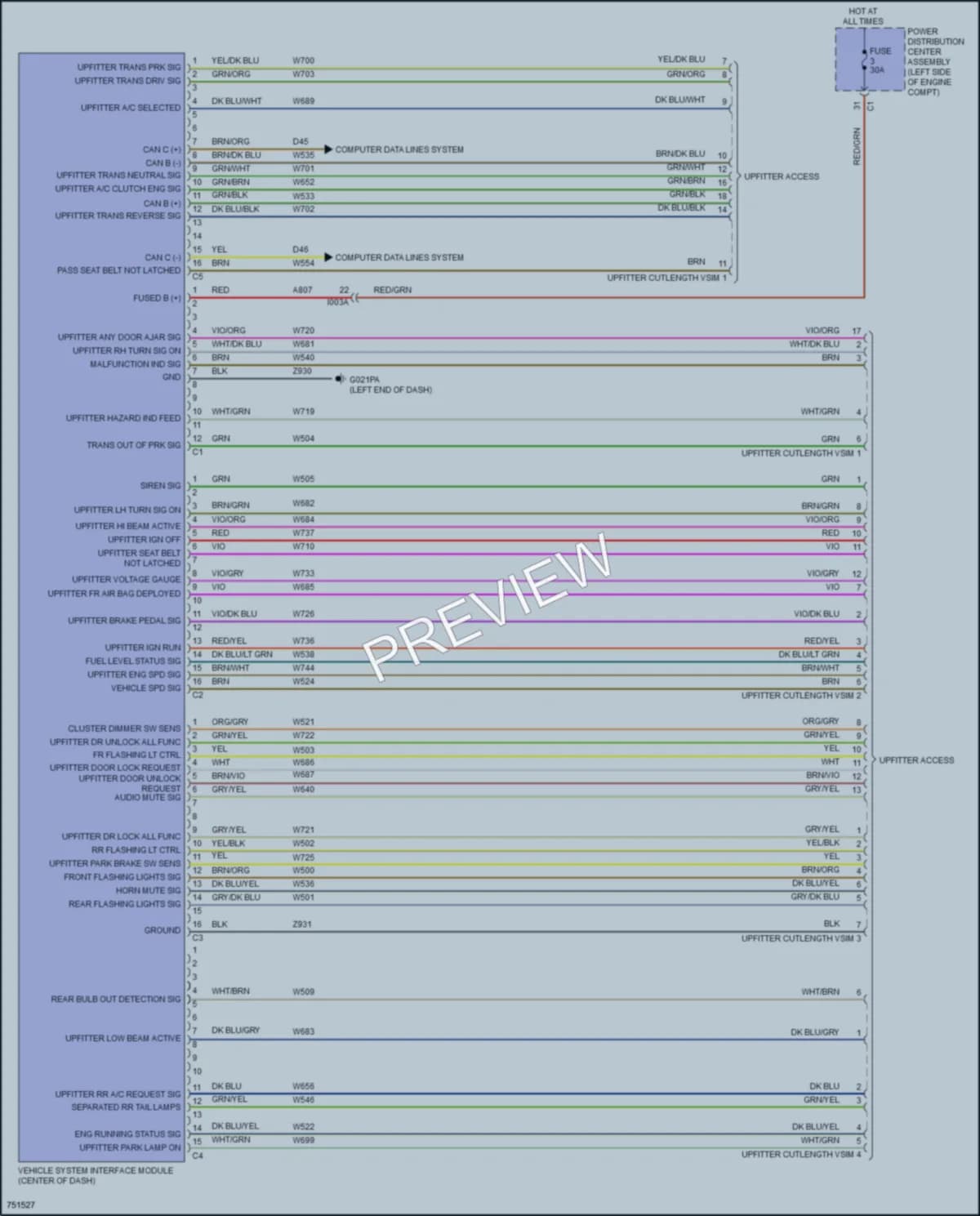 2021 Ram 1500ProMaster Body Control Modules wiring diagram preview
