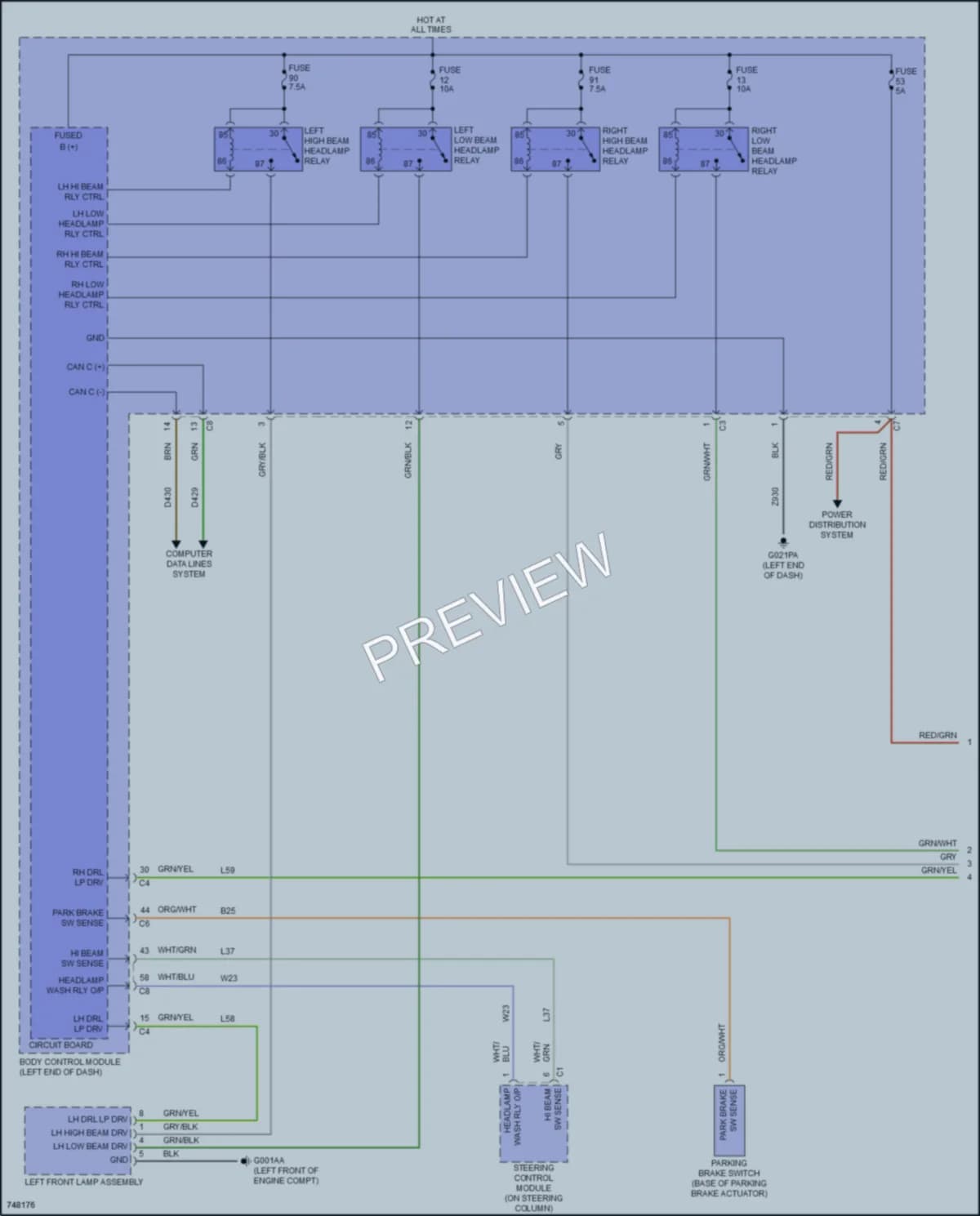 2021 Ram 1500ProMaster Headlights wiring diagram preview