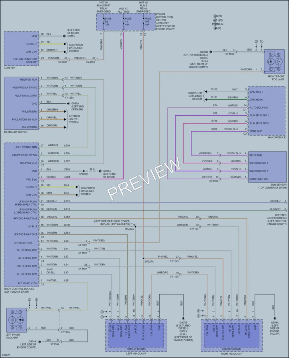 2021 Ram 2500 Headlights wiring diagram preview