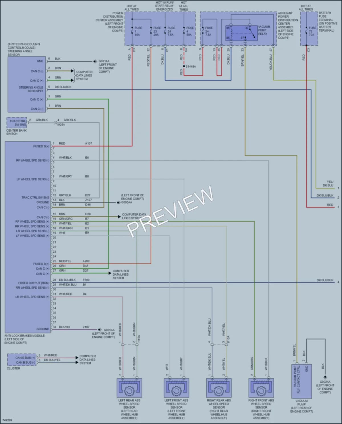 2021 Ram 2500ProMaster Anti Lock Brakes wiring diagram preview
