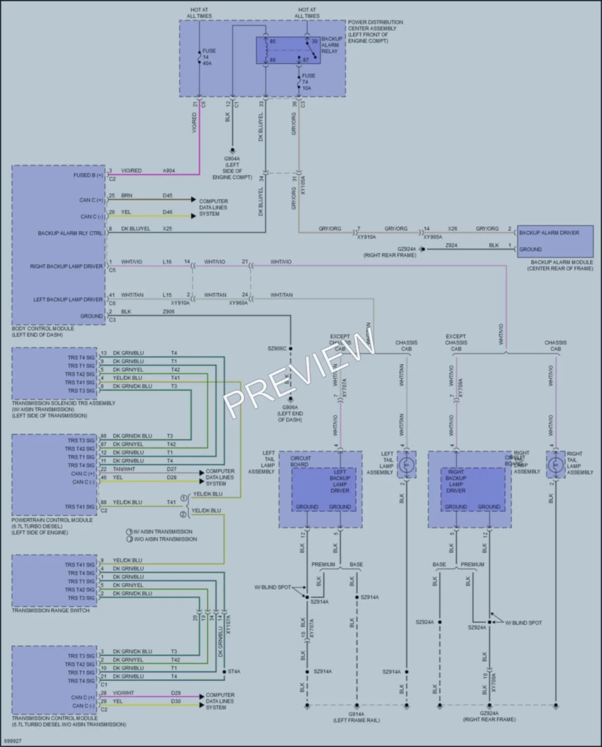 2021 Ram 3500 Exterior Lights wiring diagram preview