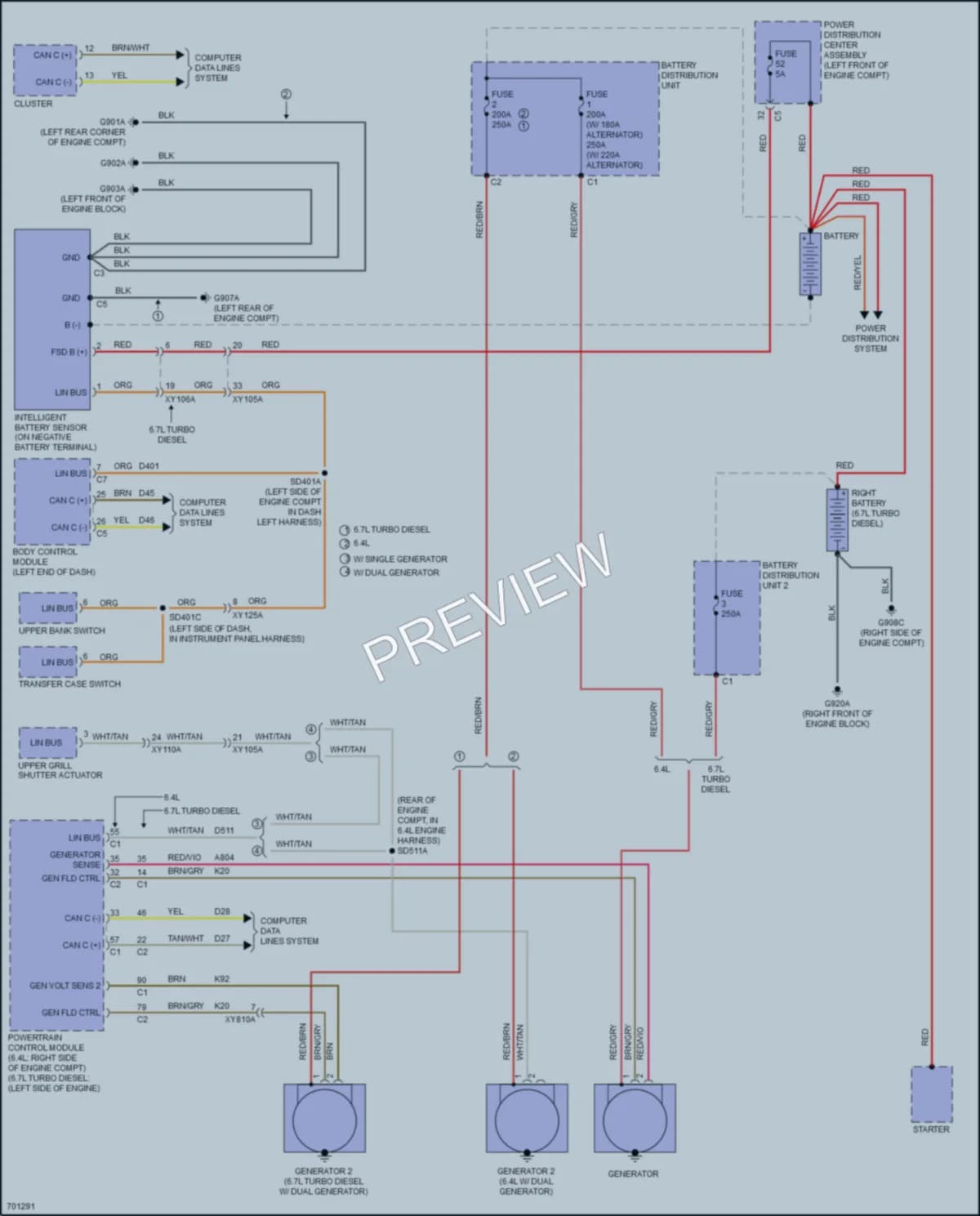 2021 Ram 3500 Starting Charging wiring diagram preview