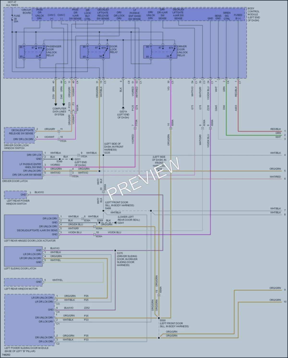 2021 Ram ProMasterCity Anti Theft wiring diagram preview