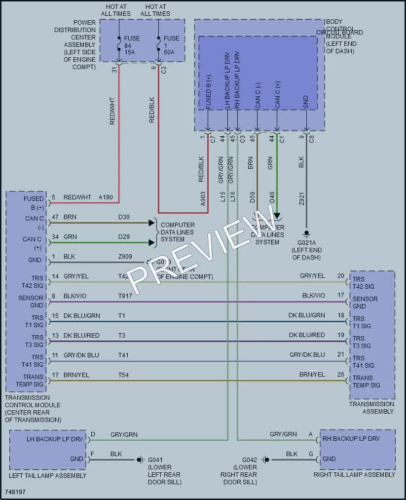 2021 Ram ProMasterCity Exterior Lights wiring diagram preview