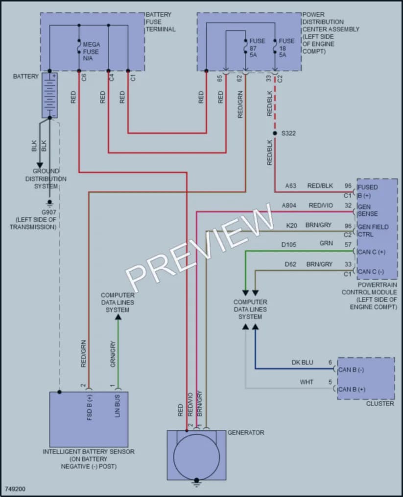 2021 Ram ProMasterCity Starting Charging wiring diagram preview