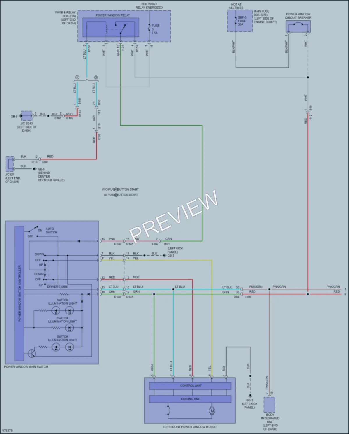 2021 Subaru Ascent Power Windows wiring diagram preview