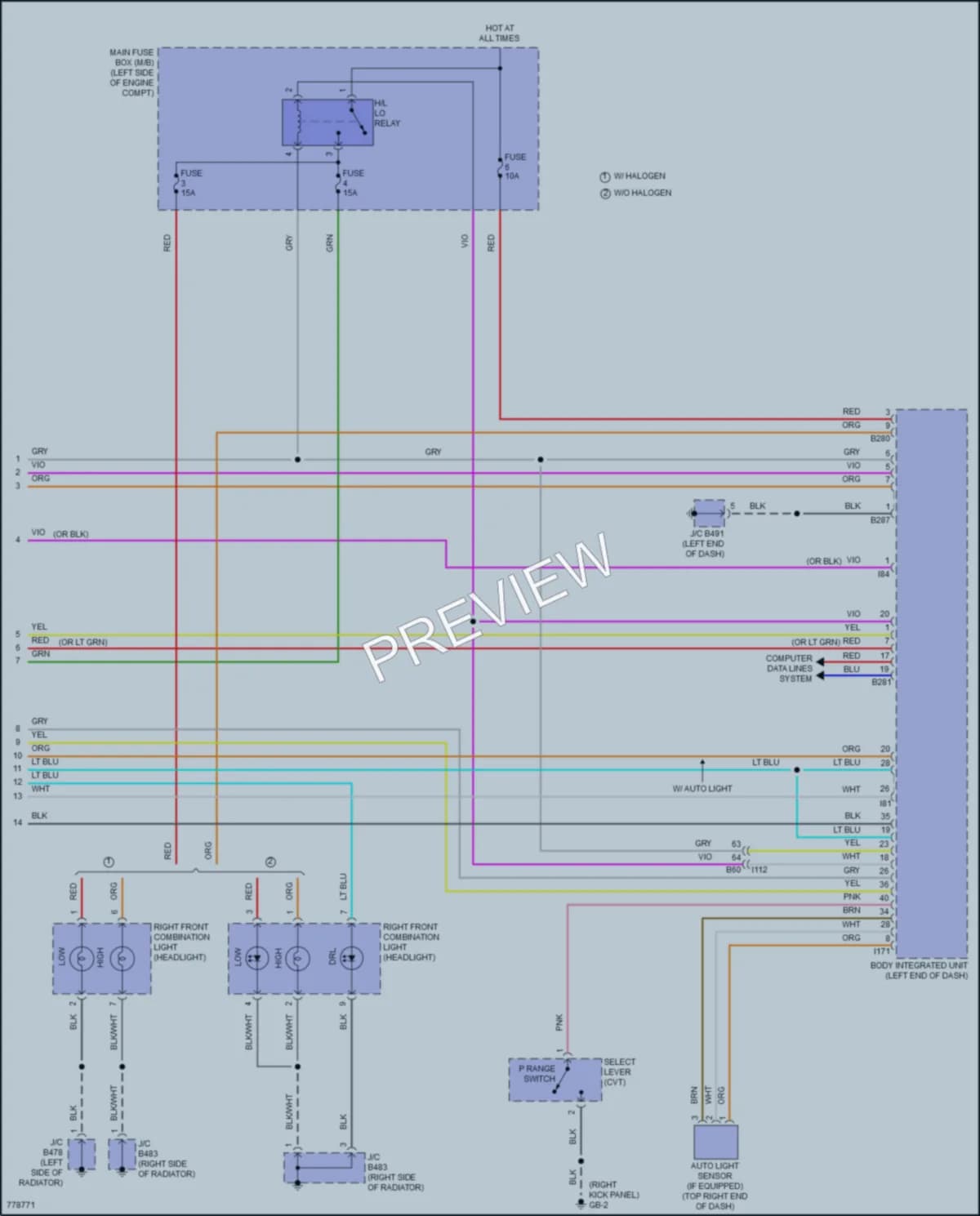 2021 Subaru Crosstrek Headlights wiring diagram preview