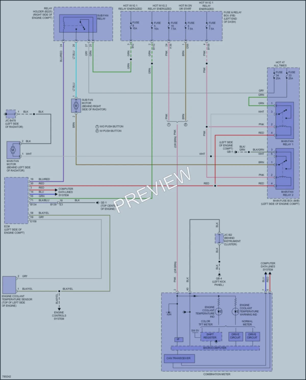 2021 Subaru CrosstrekHybrid Cooling Fan wiring diagram preview