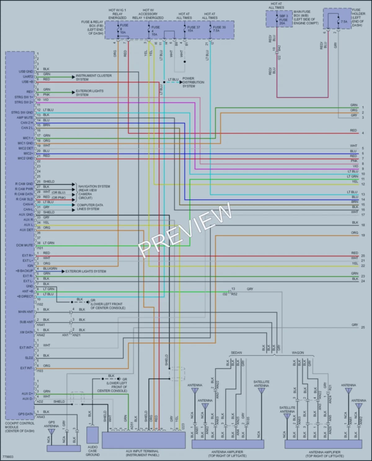 2021 Subaru Legacy Radio wiring diagram preview