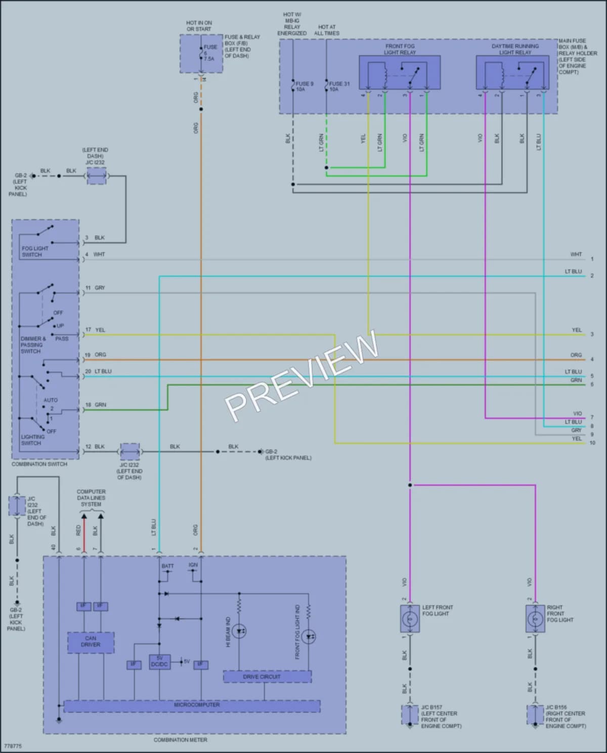 2021 Subaru Outback Headlights wiring diagram preview