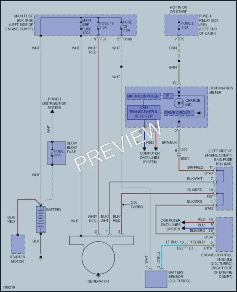 2021 Subaru WRX Starting Charging wiring diagram preview