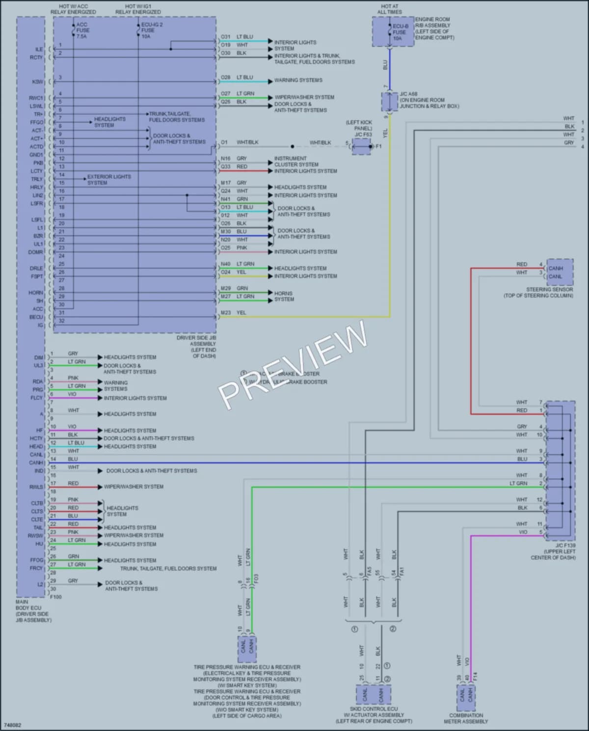 2021 Toyota 4Runner Body Control Modules wiring diagram preview