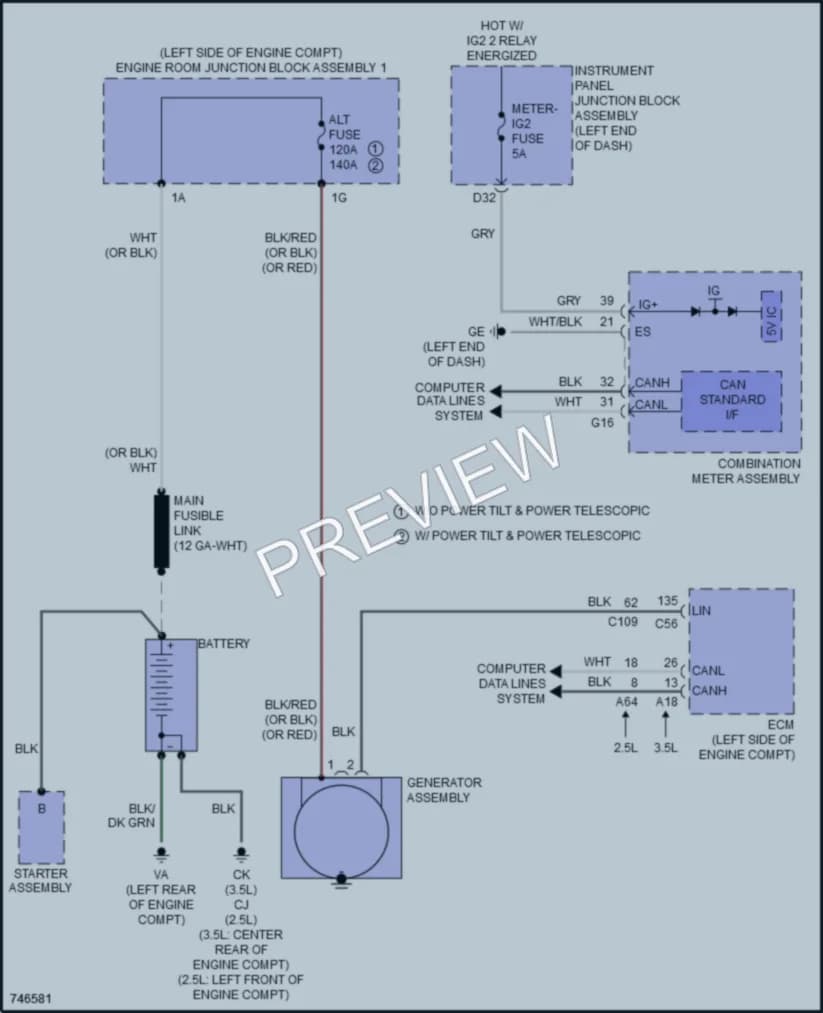 2021 Toyota Avalon Starting Charging wiring diagram preview