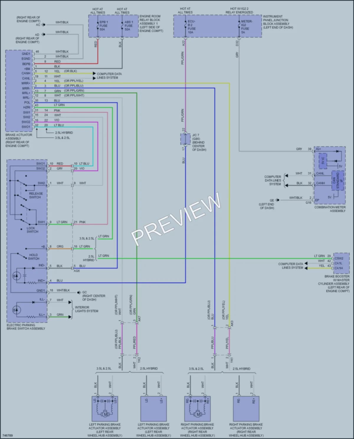 2021 Toyota AvalonHybrid Shift Interlock wiring diagram preview