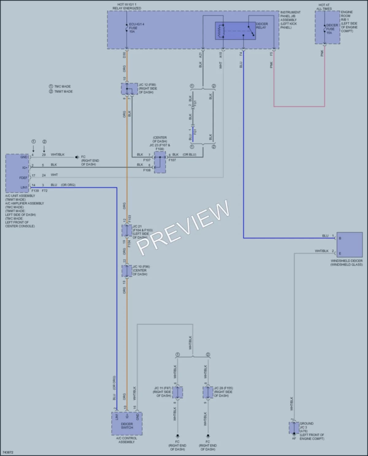 2021 Toyota CHR Defoggers wiring diagram preview