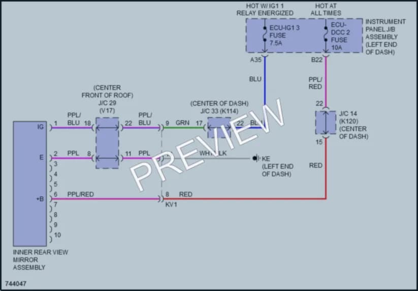 2021 Toyota Camry Power Mirrors wiring diagram preview